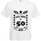 Tricou barbatesc viata incepe la 50 ani, tricou mesaj haios aniversare varsta 50