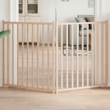 Cumpara ieftin Poartă pentru c&acirc;ini pliabilă, 2 panouri, 160 cm, lemn de brad