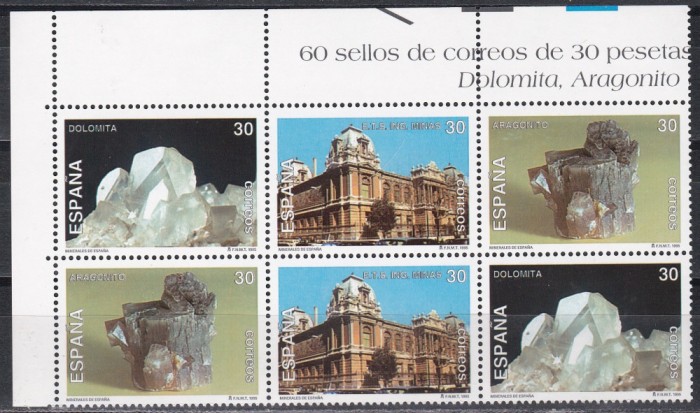 Spania 1995 - Minerale, Pereche, MNH
