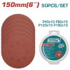 TOTAL - SET 50 BUC. DISC HARTIE ABRAZIVA 150MM - P40, P80,P120,P180 PowerTool TopQuality
