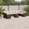 VidaXL Set canapele de grădină cu perne, 11 piese, maro, poliratan 3251820