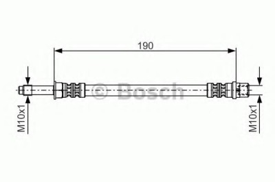 Conducta / cablu frana VW TRANSPORTER V platou / sasiu (7JD, 7JE, 7JL, 7JY, 7JZ, 7FD) (2003 - 2016) BOSCH 1 987 476 310 foto