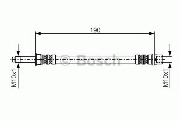Conducta / cablu frana VW TRANSPORTER V platou / sasiu (7JD, 7JE, 7JL, 7JY, 7JZ, 7FD) (2003 - 2016) BOSCH 1 987 476 310
