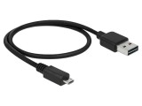 Cablu USB 2.0 DELOCK 85156, USB A bilateral - USB B micro aurit
