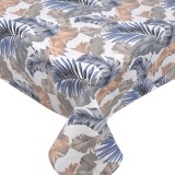 Fată de masă cu model frunze tropicale, 180x140 cm, ecru, CMCLASS