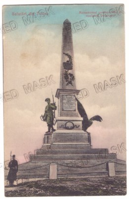 3450 - TULCEA, Dobrogea, Monument, statue, Romania - old postcard - unused foto