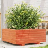 VidaXL Jardinieră grădină, maro ceruit, 60x60x26,5 cm, lemn masiv pin