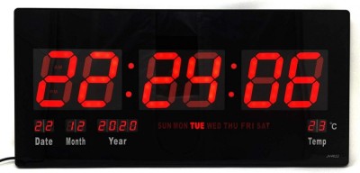 Ceas digital de perete cu display mare si afisaj Rosu, JH4622 foto