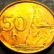 Moneda 50 HALERU - SLOVACIA, anul 2001 * cod 1308 = patina curcubeu