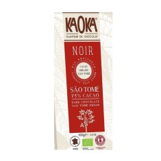 Ciocolata Neagra 75% Sao Tome Bio 100gr Kaoka foto