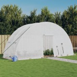 vidaXL Seră cu cadru din oțel, alb, 12 m&sup2;, 6x2x2,85 m