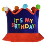 Pălărie Petrecere, Coroană Multicolor, Poliester, 64x14cm, Mesaj &quot;It&#039;s My Birthday&quot;, Oem