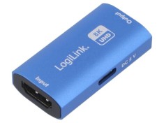 Cablu HDMI 2.1 LOGILINK USB C la HDMI x2 aluminiu albastru pentru 4K HDR 8K foto