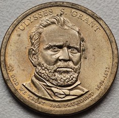 1 Dollar 2011 USA, Ulysses S. Grant - 18th President - 1869-1877, km#500 foto