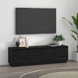Comoda TV, negru, 156x37x45 cm, lemn masiv de pin GartenMobel Dekor, vidaXL