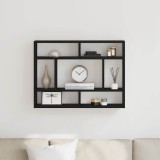 VidaXL Raft de perete, stejar negru, 75x16x55 cm, lemn prelucrat