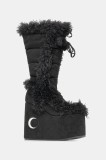 Koi Footwear cizme femei, culoarea negru, cu platforma, izolare usoara, SN01