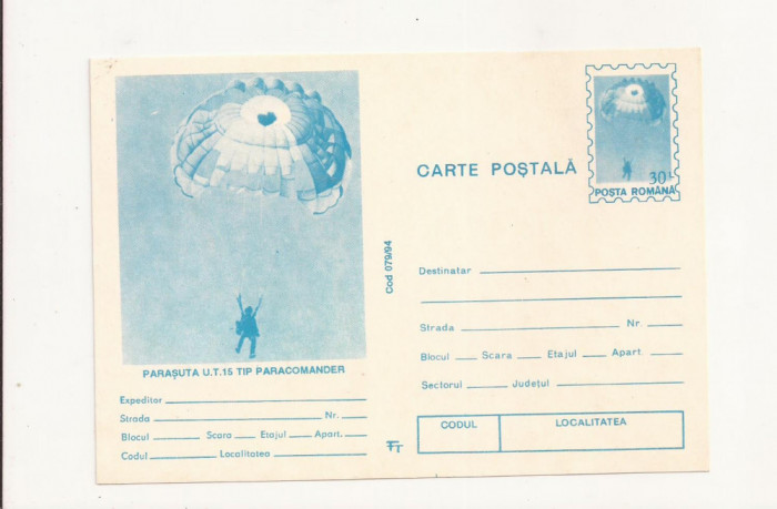 CA19 -Carte Postala- Parasuta UT15 tip Paracomander ,necirculata 1994