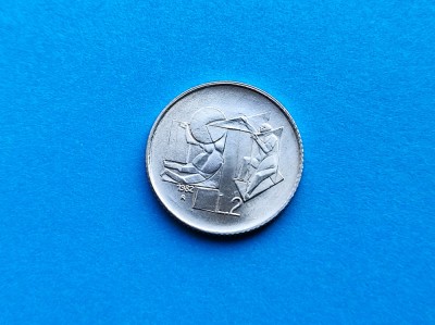 2 Lire 1982 San Marino-AUNC-RAR-in realitate arata bine! foto