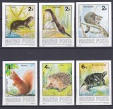 DB1 Ungaria 1986 Fauna Animale Protejate 6 v. MNH NDT