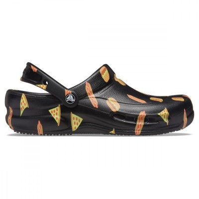 Saboti Crocs Bistro Graphic Clog Negru - Multi Black/Black foto