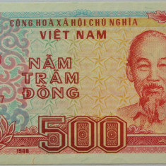 BANCNOTA COMUNISTA 500 DONG - VIETNAM, anul 1988 *cod 510 A = UNC