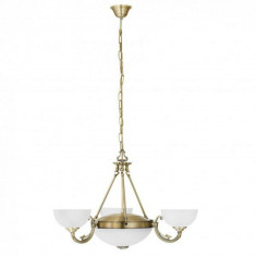 Lustra Clasica Savoy, Eglo, Metal, 2 Bec X 60 W, Inaltime 110 Cm, Auriu, 6 Kg, 82748 foto