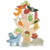 Asezarea din padure, din lemn preminum - STACKING FORESET - 19 piese - Tender Leaf Toys