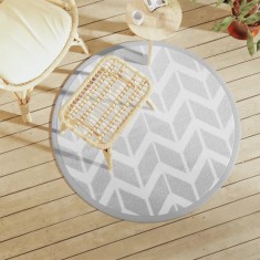 vidaXL Covor de exterior, ARAKIL gri, &Oslash;120 cm, PP