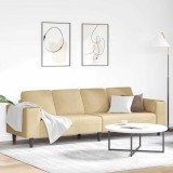 Sofa din material textil Gri Verde 208 cm Țesătură de catifea