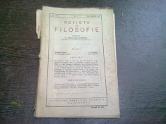 REVISTA DE FILOSOFIE NR.1/1937 foto