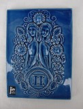 Placheta ceramica suedeza JIE Gantofta zodia gemeni design Aimo Nietosvuori