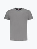 Tricou barbati cu decolteu la baza gatului din bumbac, Gri inchis, L