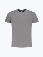 Tricou barbati cu decolteu la baza gatului din bumbac, Gri inchis, L foto