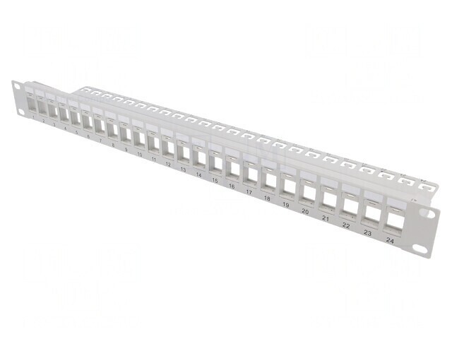 Patch Panel Keystone Gri 24 Porturi 19&quot;