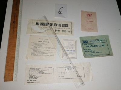 LOT 6 AMBALAJE VECHI / ETICHETA / ROMANESTI ,USCATOR , PLICURI ... foto