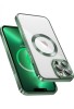 Huse silicon cu incarcare magetica wireless pentru Iphone 13 Pro Max Verde, Carcasa