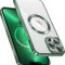 Huse silicon cu incarcare magetica wireless pentru Iphone 13 Pro Max Verde