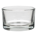 Suport Lumanare, Rotund, Sticla, Transparent, Dimensiuni 5.2x3.2cm, Oem