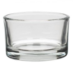 Suport Lumanare, Rotund, Sticla, Transparent, Dimensiuni 5.2x3.2cm