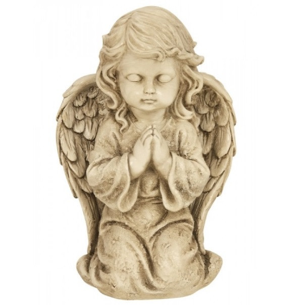 Statueta decorativa inger in rugaciune, 23 cm