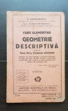 Curs elementar de geometrie descriptivă pentru clasa VII-a - P. Marinescu, G. V. Constantinescu (1942)