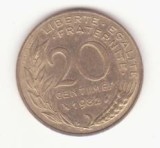 Franța 20 centimes 1982