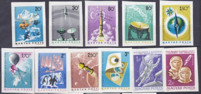 DB1 Cosmos 2 v. Ungaria 1965 + 9 v. Anul Realizarilor Tehnice MNH NDT foto