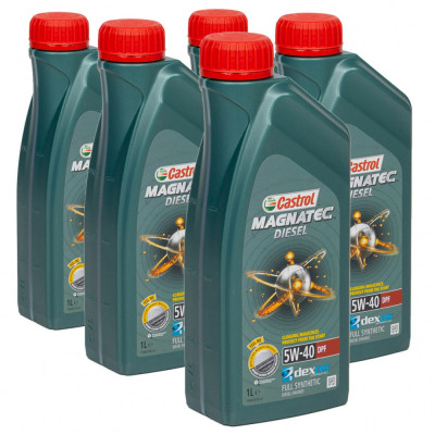 Set 5 Buc Ulei Motor Castrol Magnatec Diesel DPF 5W-40 1L foto