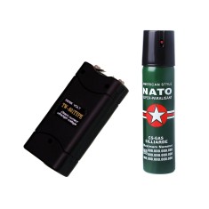 Set autoaparare, electrosoc 800T si spray NATO 60 ml