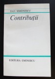 Dan Simonescu - Contribuții. Literatură rom&acirc;nă medievală
