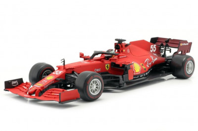 Macheta Ferrari SF21 Carlos Sainz jr. Formula 1 2021 - Bburago F1 1/18 foto