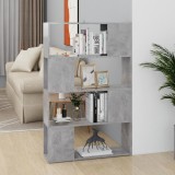 VidaXL Bibliotecă/Separator cameră, gri beton, 80x24x124,5 cm, PAL
