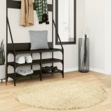 vidaXL Covor pufos &quot;PAMPLONA&quot; cu fire &icirc;nalte, auriu modern, &Oslash; 120 cm